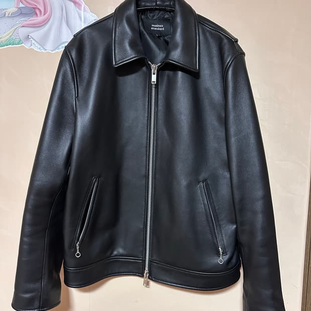 L) 램스킨 싱글 라이더 재킷 [블랙]