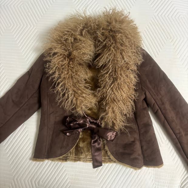 갸루깔 푸들 퍼 자켓