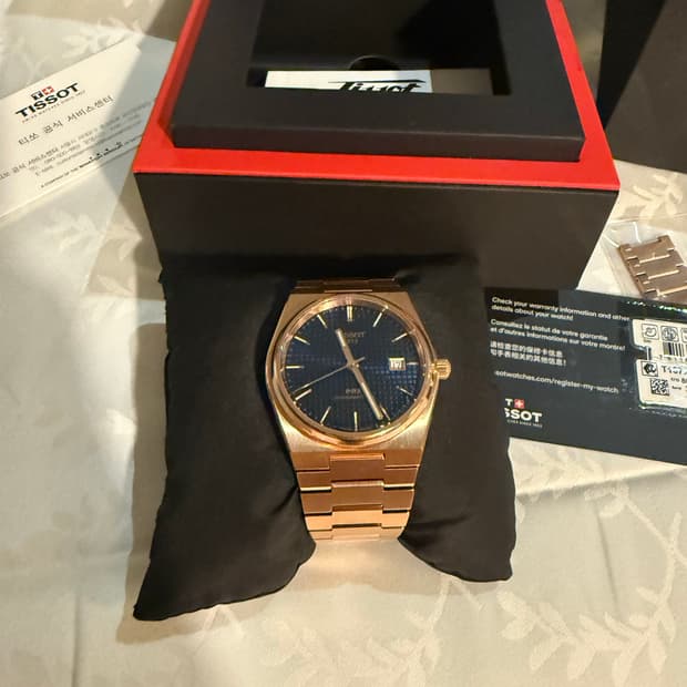 티쏘 prx 로즈골드 40미리 새상품급 11/17일 구매