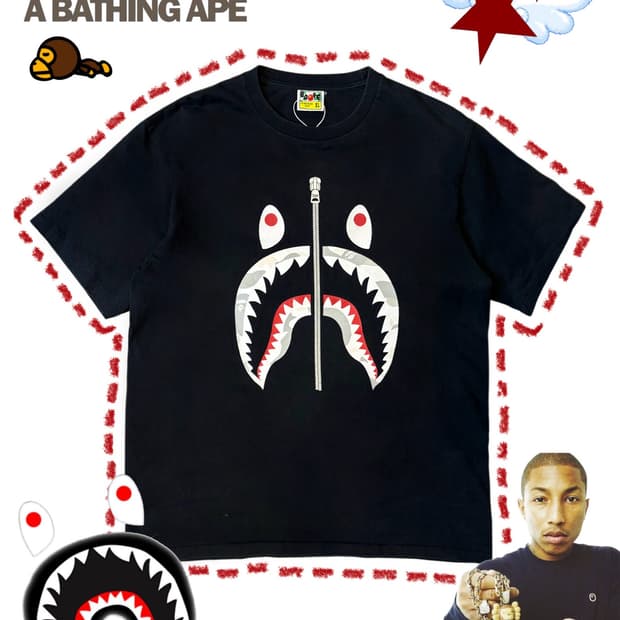 BAPE Camo Shark Face T-shirt