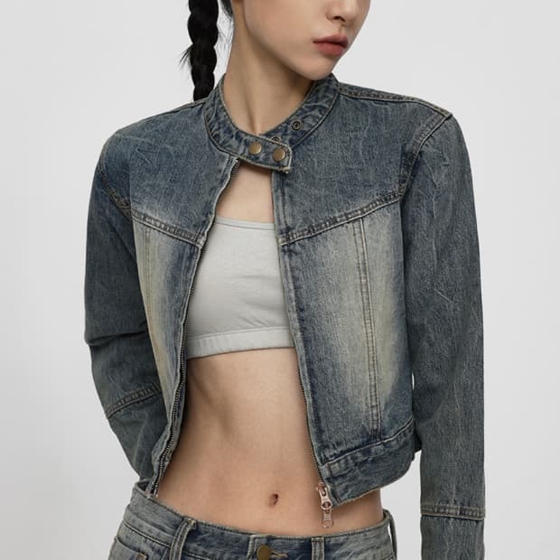 블랙업 클레븐 데님자켓