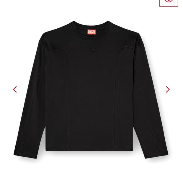 디젤 Cotton Long-Sleeve T-Shirt With Oval