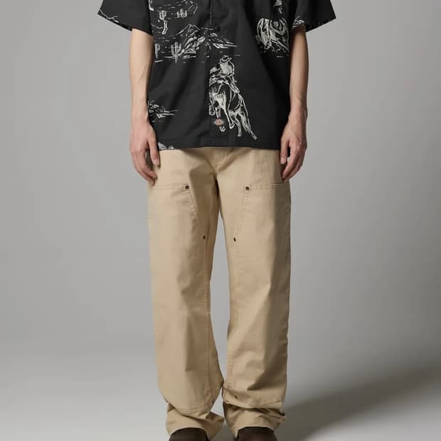 디키즈 캔버스 트윌 더블니 팬츠 Stone Weather