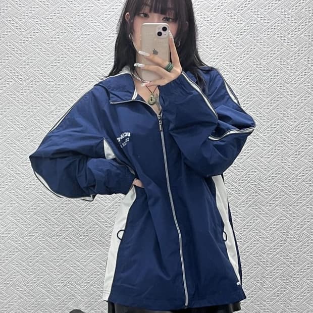 잔스포츠 초희귀 올드스쿨 레트로 00's 바람막이 자켓 M C10989