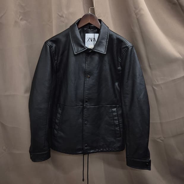 자라 레더 코치 자켓 S