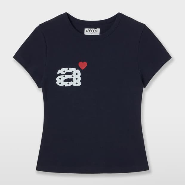 aeae DOT SMALL LETTER TEE [NAVY]