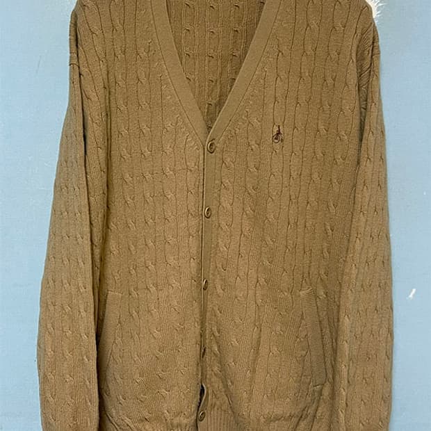 빈폴 남자 꽈배기 니트가디건 캐시미어 캐주얼 XXL 110