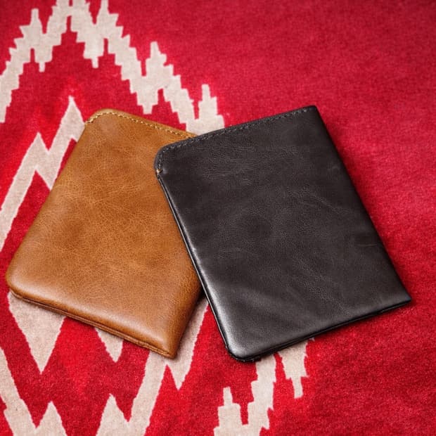소가죽 빈티지 에이징 반지갑