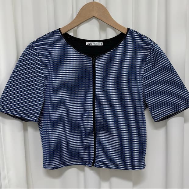 ZARA 자라 반팔 패턴 집업