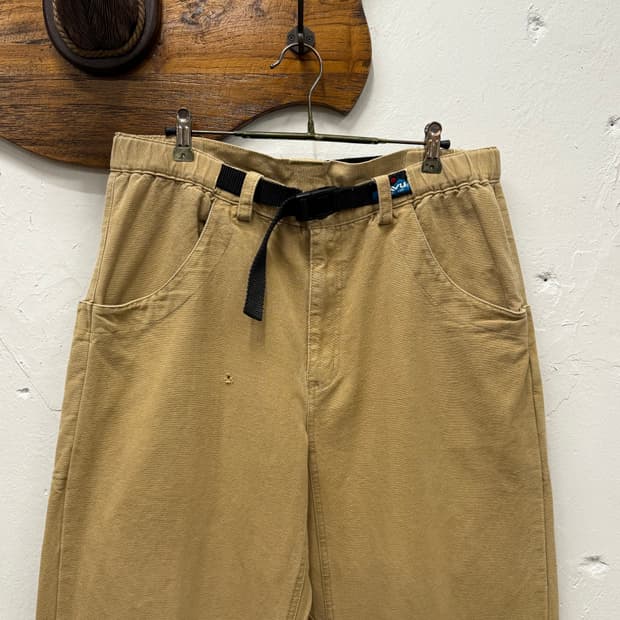 33) KAVU USA Cotton Web Belt Work Pants
