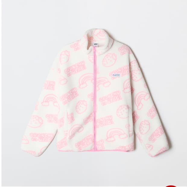 빤쮸토끼핑크아이보리플리스스파오콜라보M사이즈