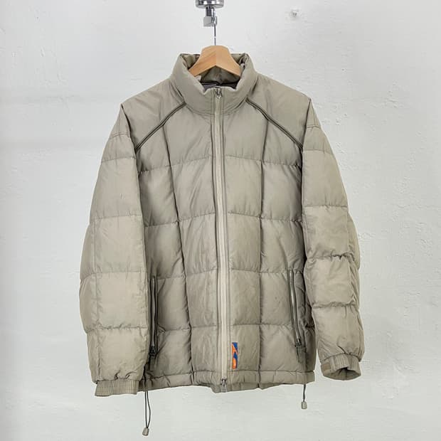 00s 나이키 라이트 그레이 덕다운 백 포켓 블록 패딩