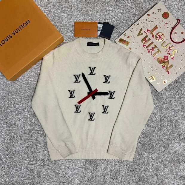 [정품] 루이비통 타임 그래픽 크림 니트 (풀구성)