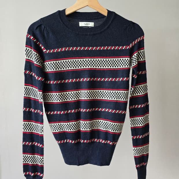 이자벨 마랑 에뚜왈 스트라이프 체크 니트