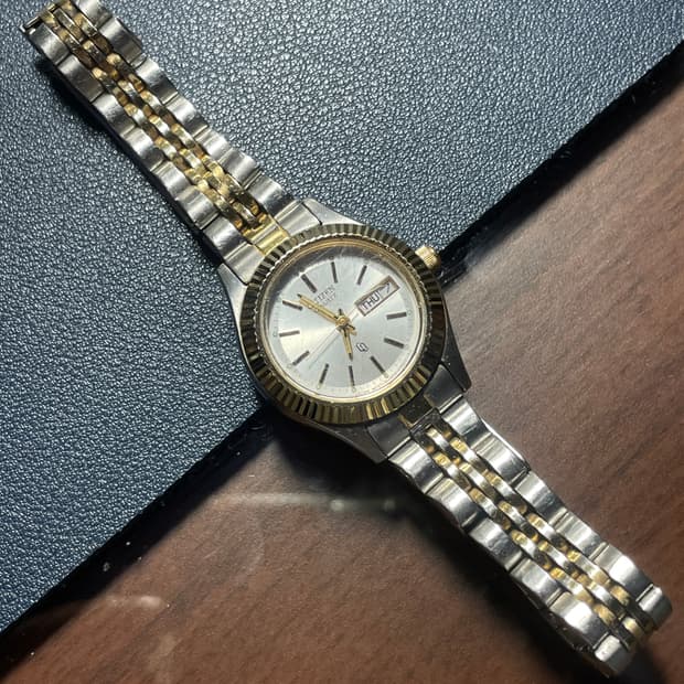 빈티지 시티즌 메탈 쿼츠 시계