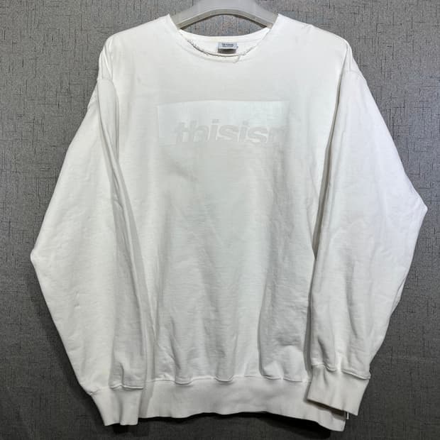 디스이즈네버댓 화이트 맨투맨 티셔츠 XL