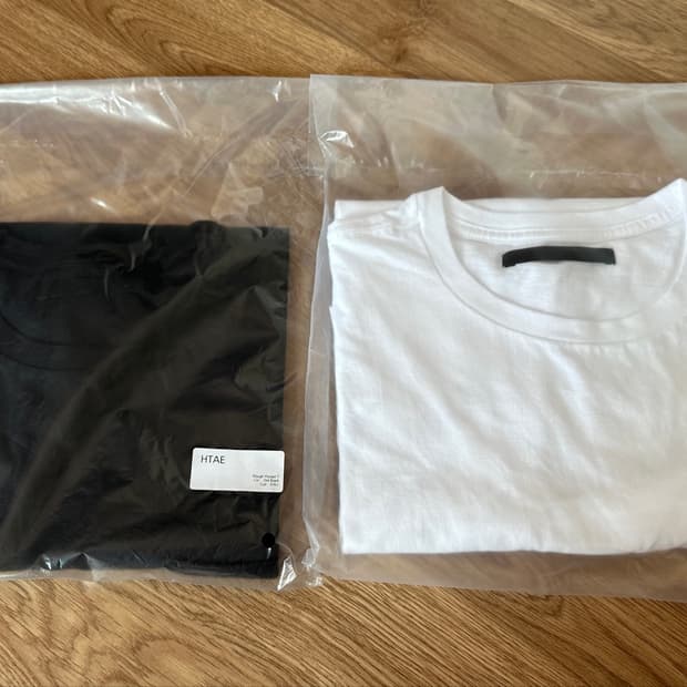 HTAE Rough Pocket T 화이트, 블랙 3사이즈