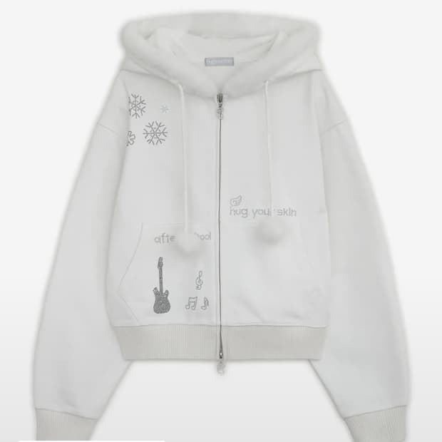 허그유어스킨 퍼 후드집업