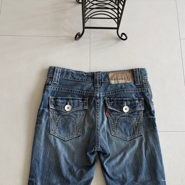 edwin) vintage wash straight jeans
