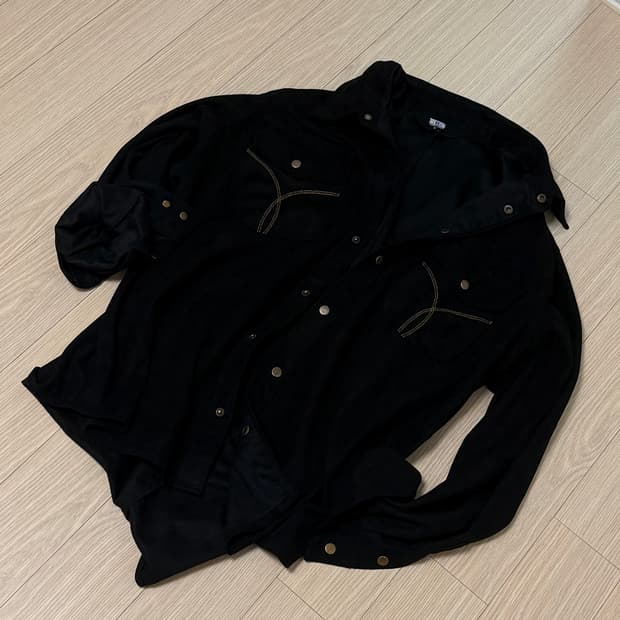 트릴리온 스웨이드 셔츠 블랙 M