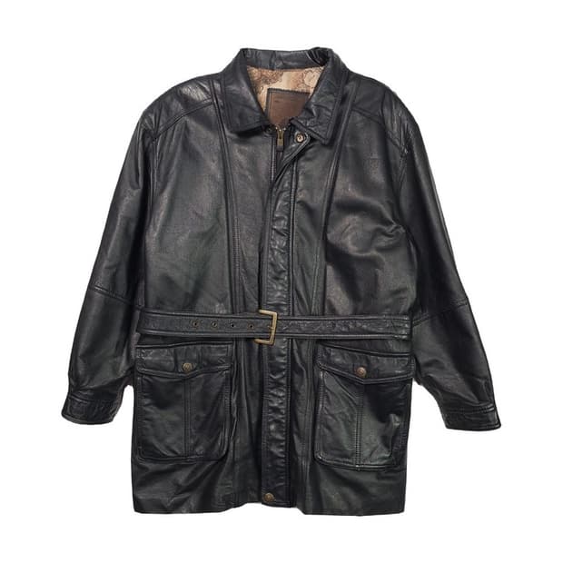JANUDECER 빈티지 소가죽 자켓 XL