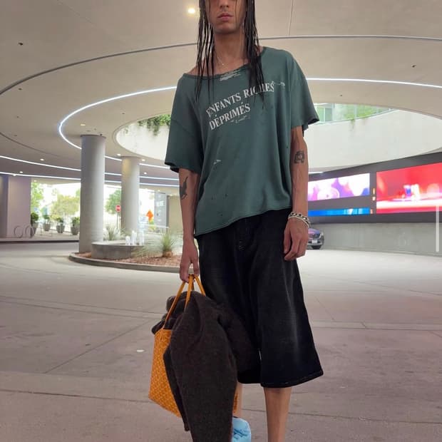 앙팡리쉬데프리메 ERD 로고 티셔츠 반팔 그린