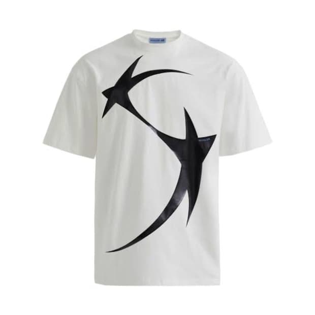 h&m x 뮈글러 프린티드 티셔츠 화이트