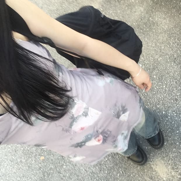 빈티지 플라워 레이어드 스커트