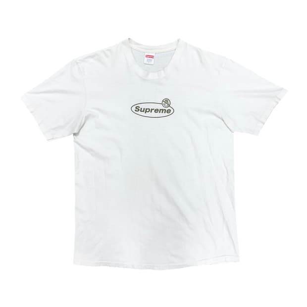 슈프림 워닝 화이트 반팔(L)
