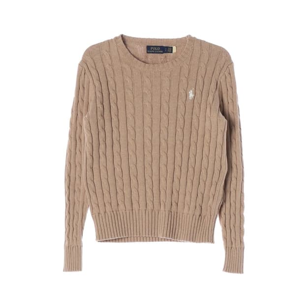 폴로 랄프로렌 꽈배기 라운드넥 니트 S