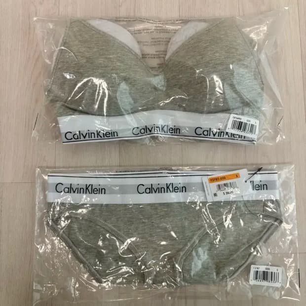 캘빈클라인 언더웨어 리프트 스쿱 브라렛 팬티 속옷세트