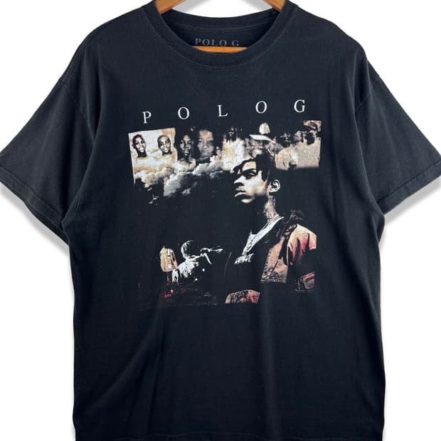 폴로지 POLO G 그래픽 랩티셔츠4547