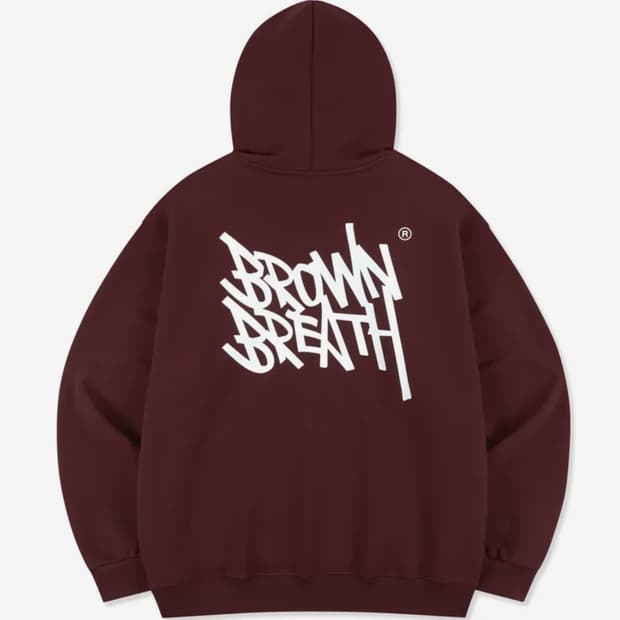 브라운브레스 후드집업 버건디 s