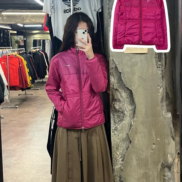 나이키 골프 집업 자켓 핑크 M #csz2094