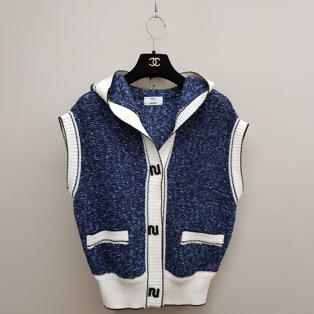 OBZEE 오브제 2022 후드 니트 베스트 90사이즈