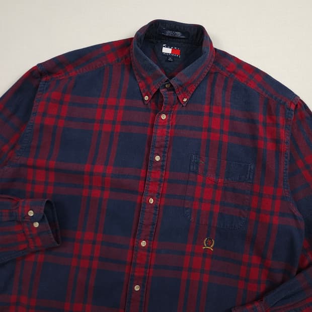 2XL(110) 타미 힐피거 플란넬 타탄체크 셔츠
