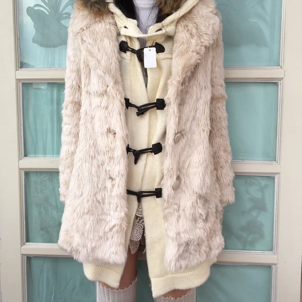 Fake fur coat