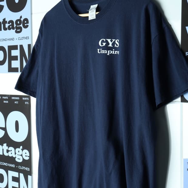 (XL-3XL) 길단 반팔 티셔츠 빅사이즈 USA 네이비-H30047