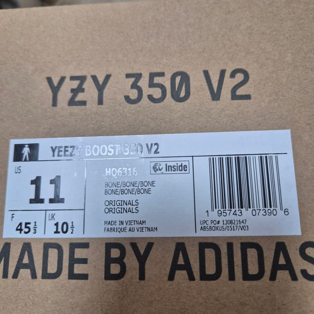 이지부스트 350 V2  Bone 새상품