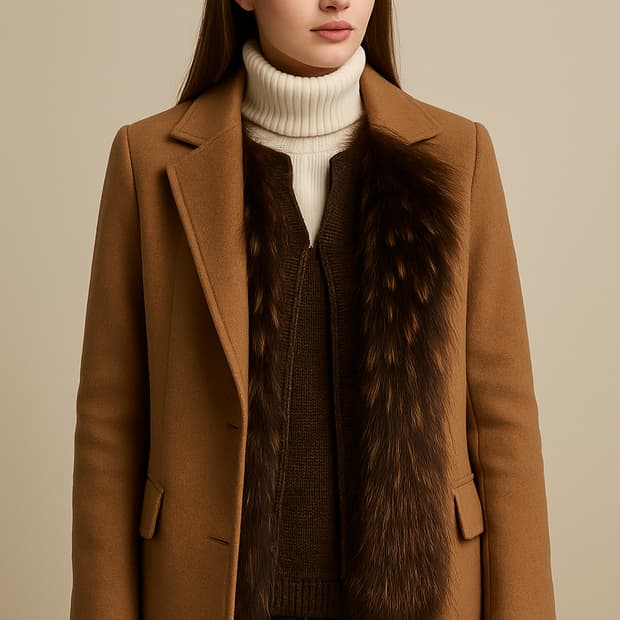 (레어템)플라스틱아일랜드 천연 라쿤퍼 니트 베스트 S 44~55