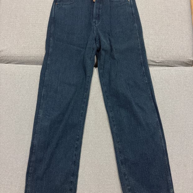 Kibata 사시코 팬츠 올드 블루