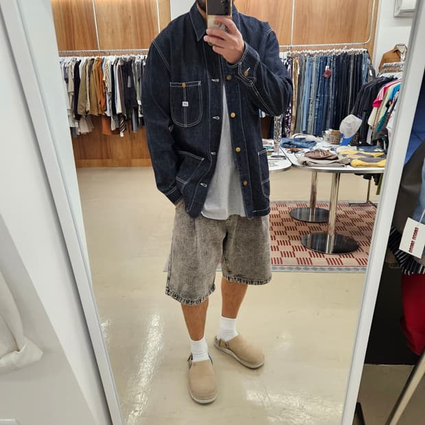 일본판 LEE union made 리 커버올 자켓 진청자켓 XL
