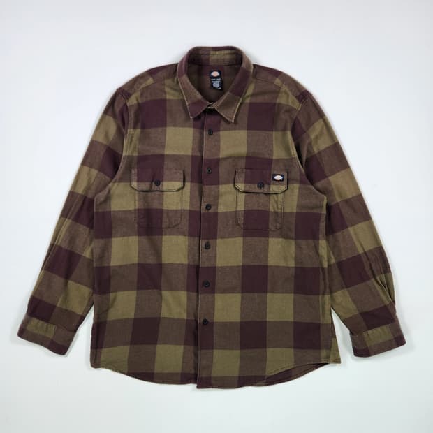 디키즈 체크 플란넬 셔츠