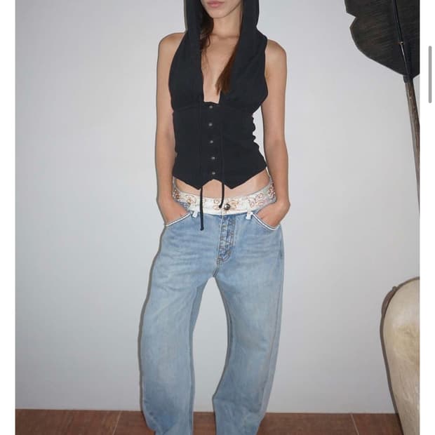 스컬프터 팬츠(Beaded Waist Denim Pants)