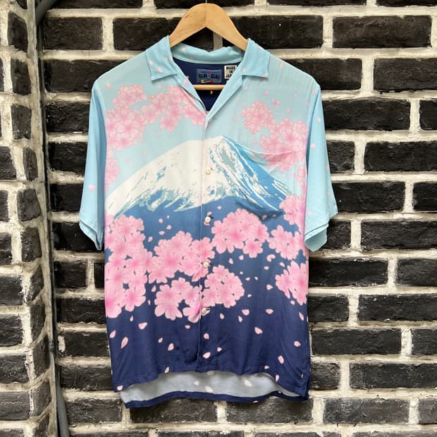 BLUE BLUE JAPAN 벛꽃 레이온 셔츠