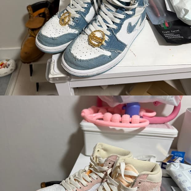 나이키 조던1 하이 데님, 코코넛밀크 230 2개 떨이