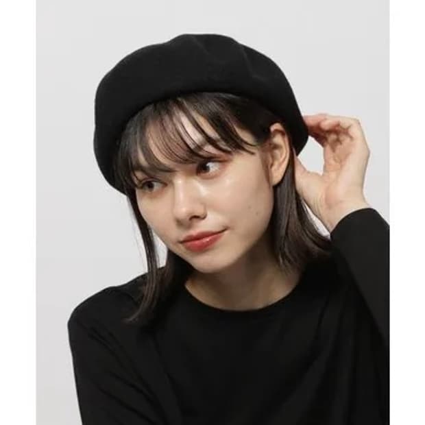 니코앤드 울 빵모자 블랙