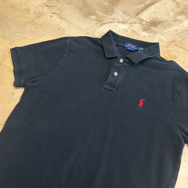 XL 폴로랄프로렌 슬림핏 블랙 카라 반팔티