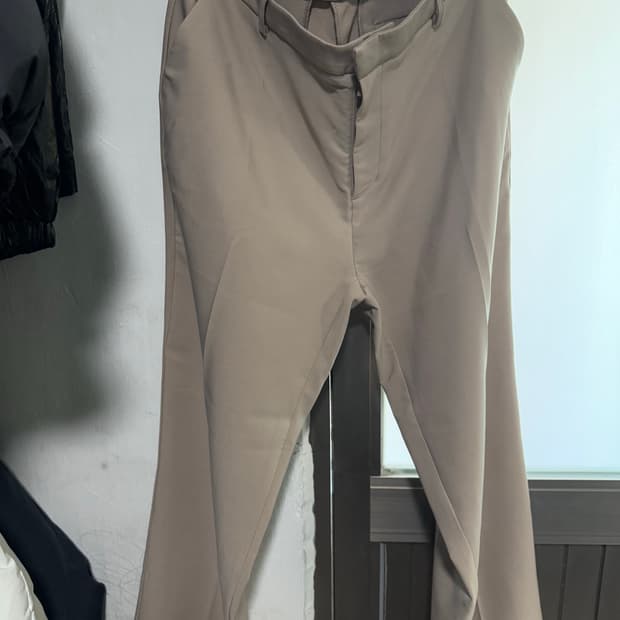 Citify 짙은 베이지색 와이드 슬랙스 34