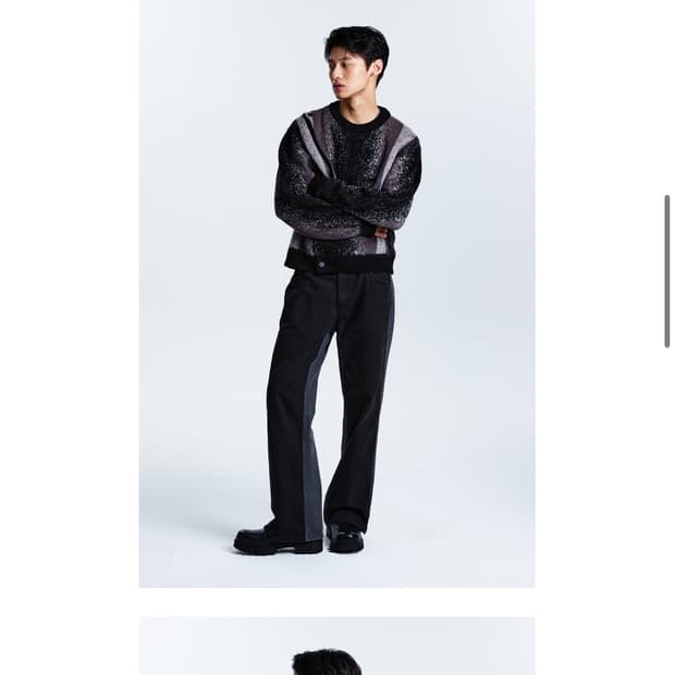 그라데이션 다이애그널 니트 eye-understand